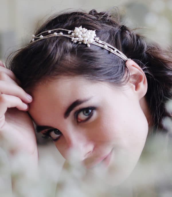 Bijoux de tête de cheveux avec perles accessoires pour mariée