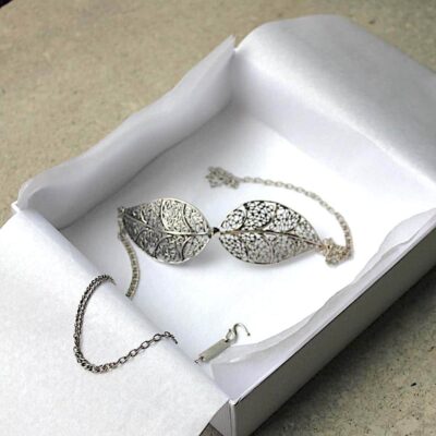 HEADBAND FEUILLES ARGENT