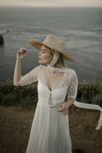 I MISS YOU Robe de mariée boho simple en dentelle