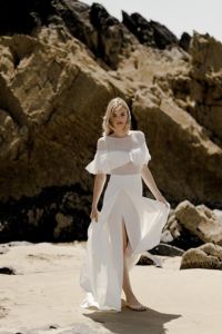 Robe de mariée Ice Cream de créatrice bohème simple rock Amarildine Paris