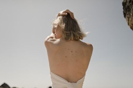 Foulard pour robe de mariée Jo en mousseline de soie