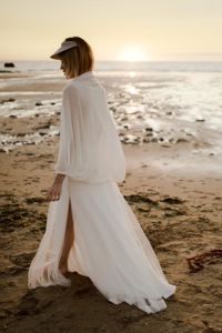 Etole gilet manches longues pour mariée JULES laine et mohair