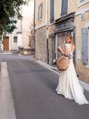 INTIME Robe de mariée vaporeuse romantique champêtre