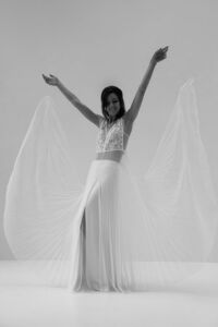HONEYMOON Robe de mariée vaporeuse en deux parties